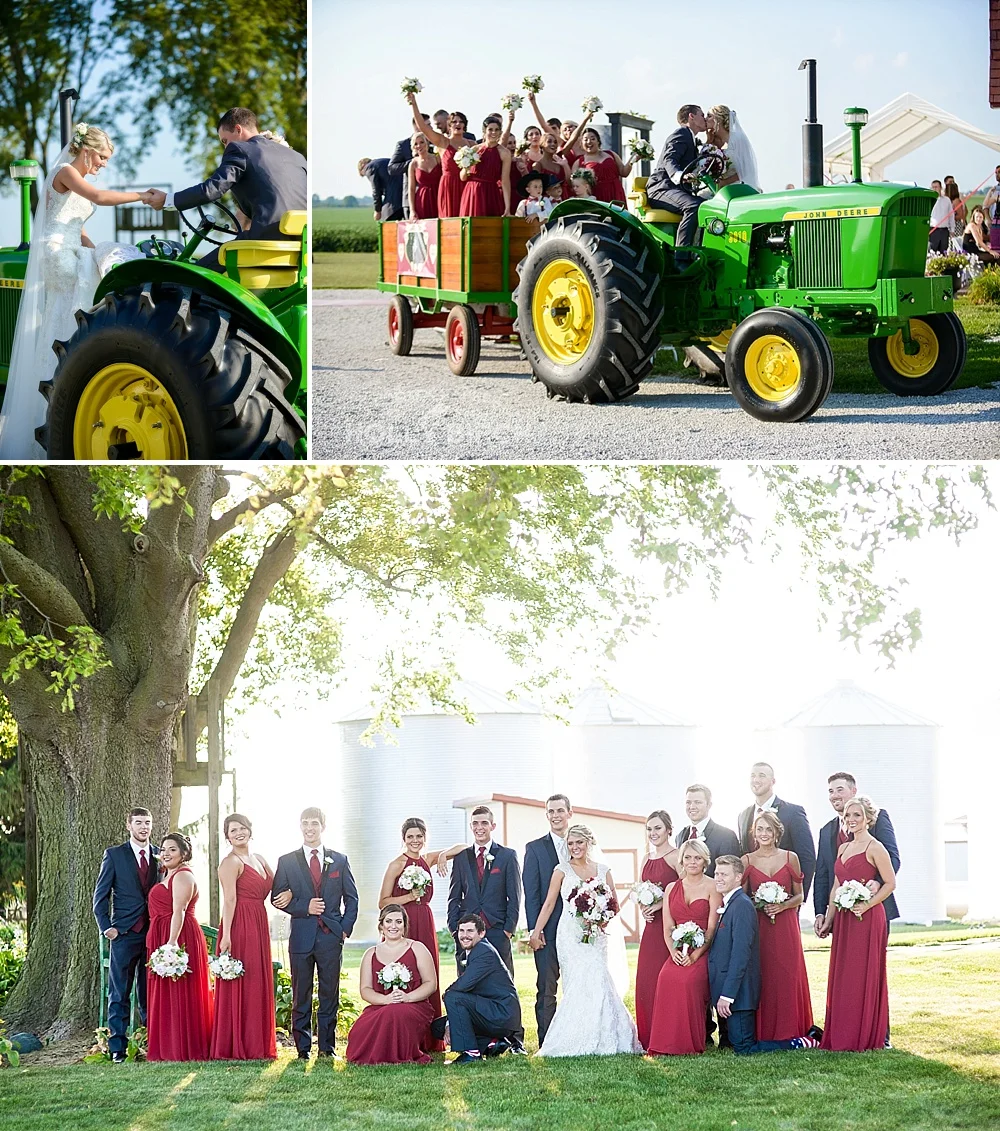 tractor wedding ceremony getaway vehicle