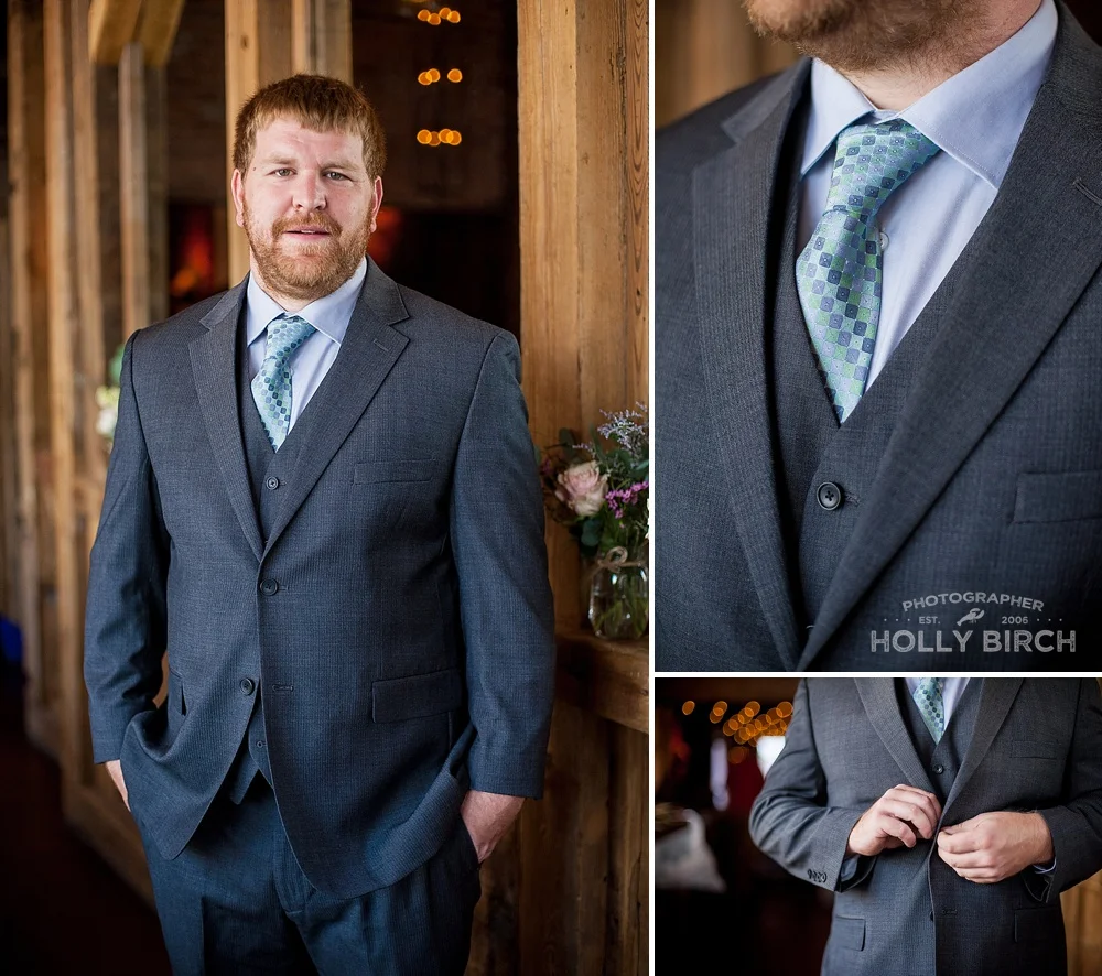 groom dressed up at Barrelhouse