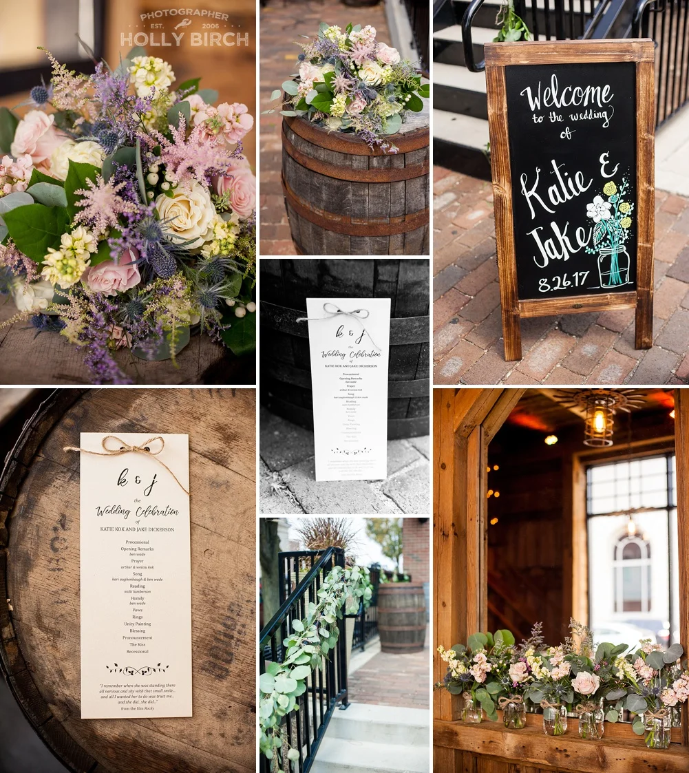 soft floral wedding details from Blossom Basket