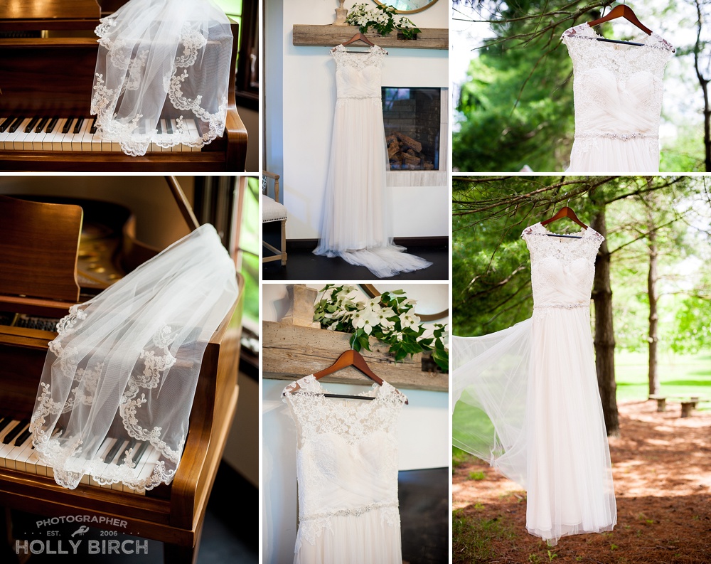 bridal gown and veil from Michelle's Bridal