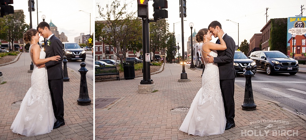 OCF wedding photos with city view