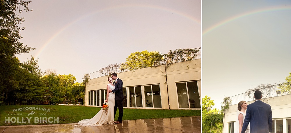 wedding day rainbow