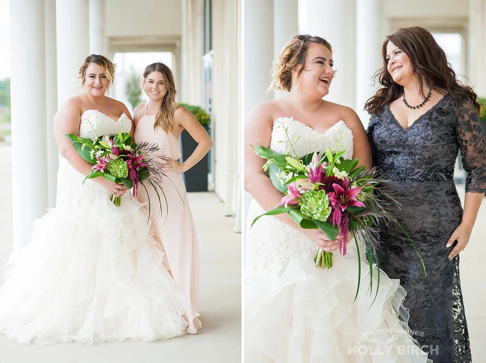 mother of the bride and bridesmaid