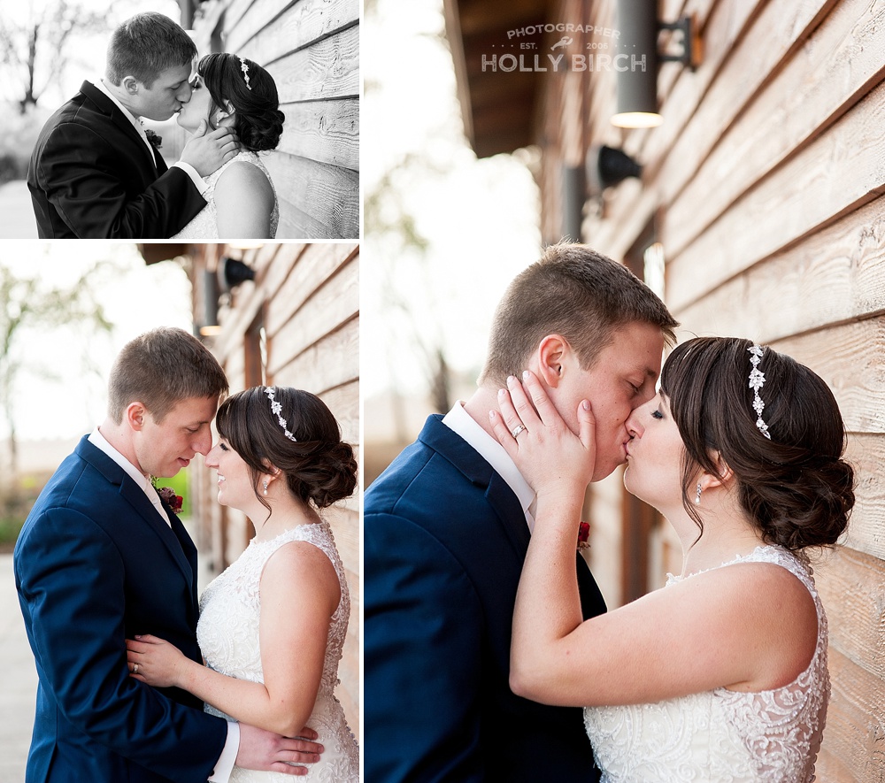 wedding day kisses