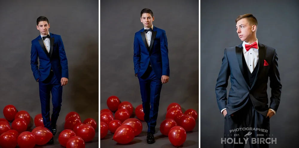 navy prom suit by M2 Michelle's