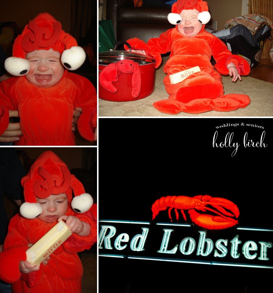 red lobster newborn costume