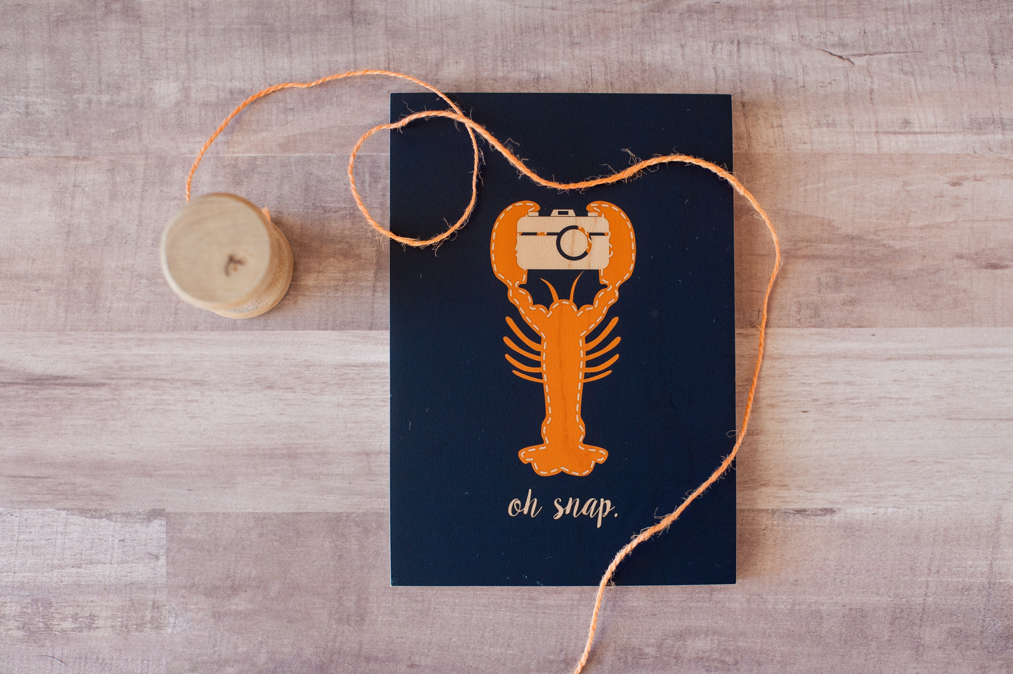 custom lobster art from a friend