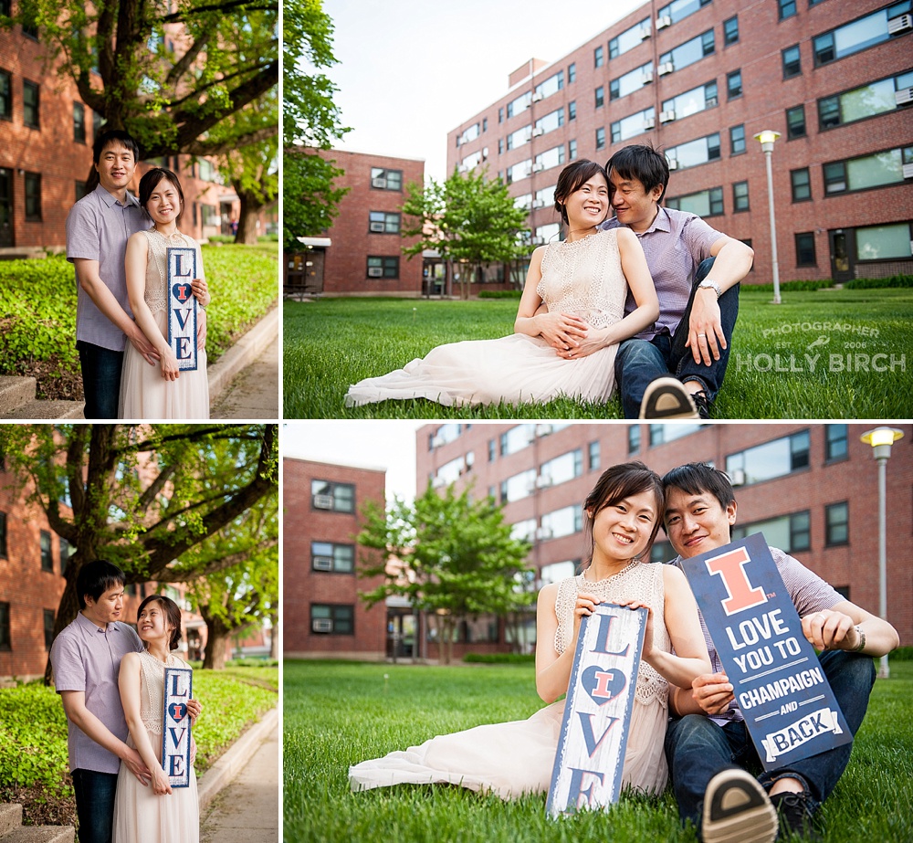 met in Champaign love engagement session