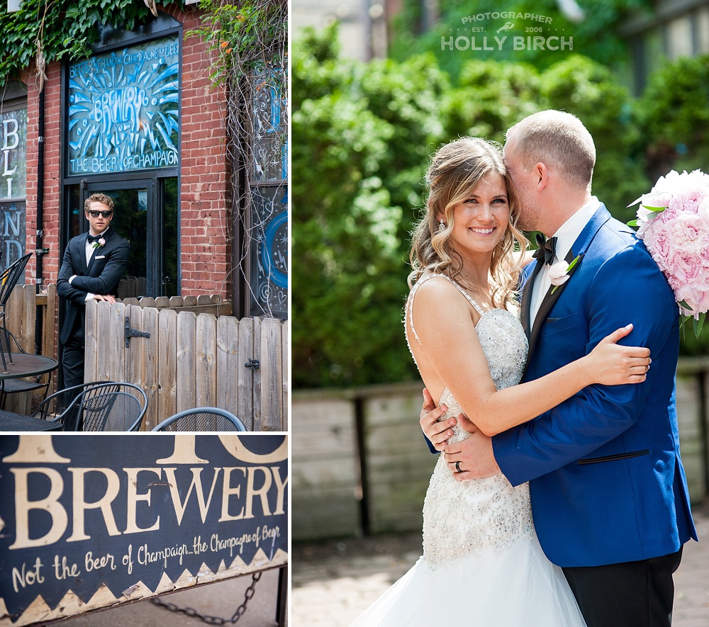 Blind Pig beer garden wedding photos