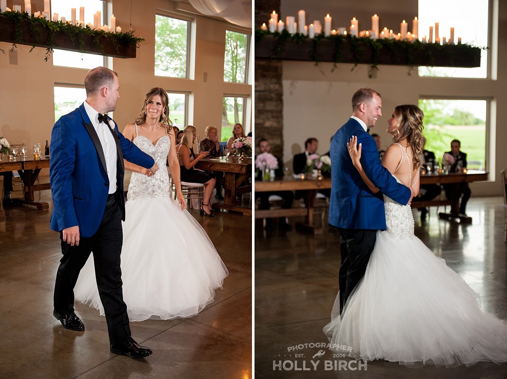 entering the dance floor for first dance