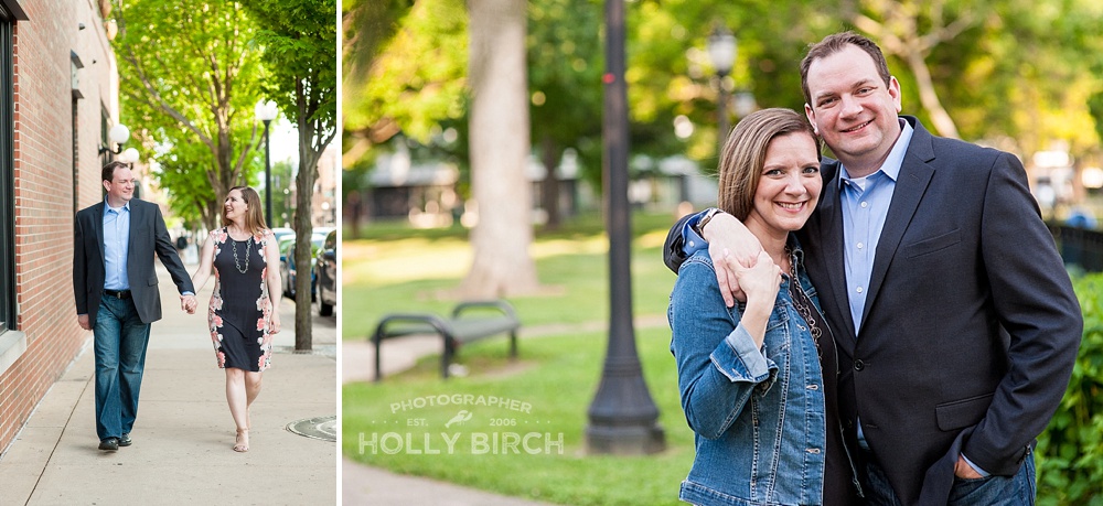 romantic engagement photos at West Side Park