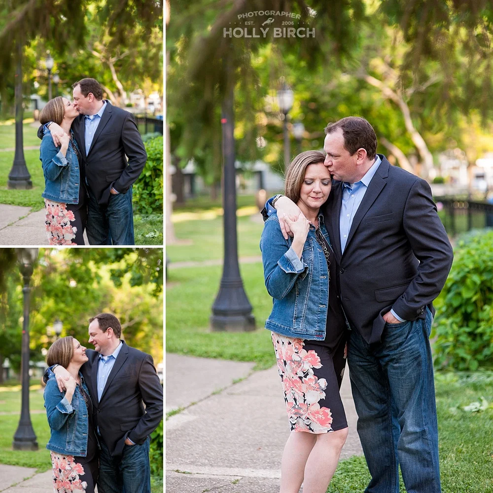 relaxed casual engagement session in Champaign