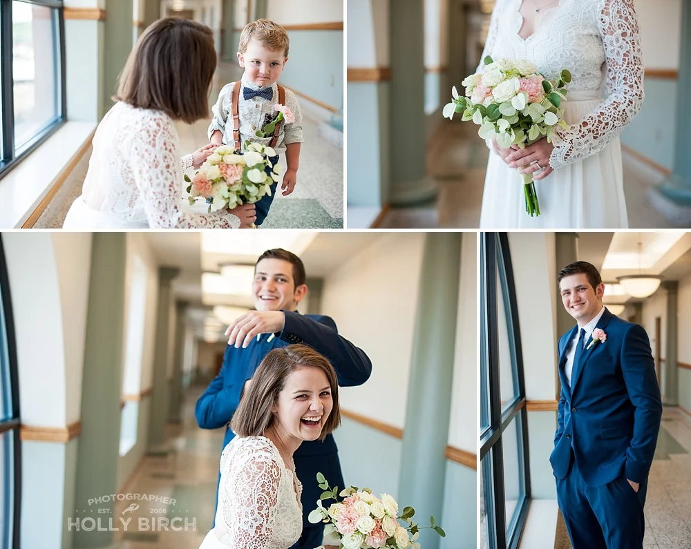 sweet couple moments at courthouse elopement