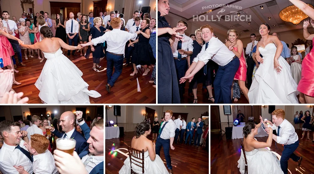 candid fun photos on wedding night dance floor