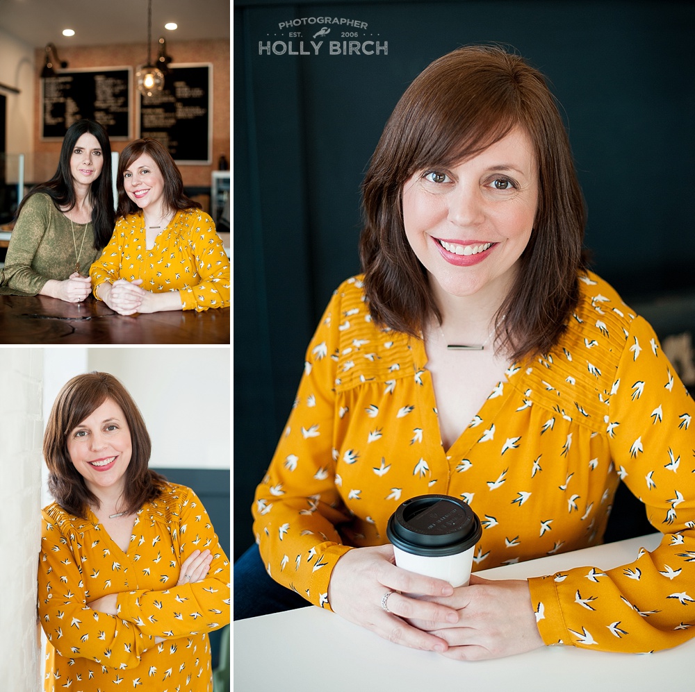 headshots in a coffee shop