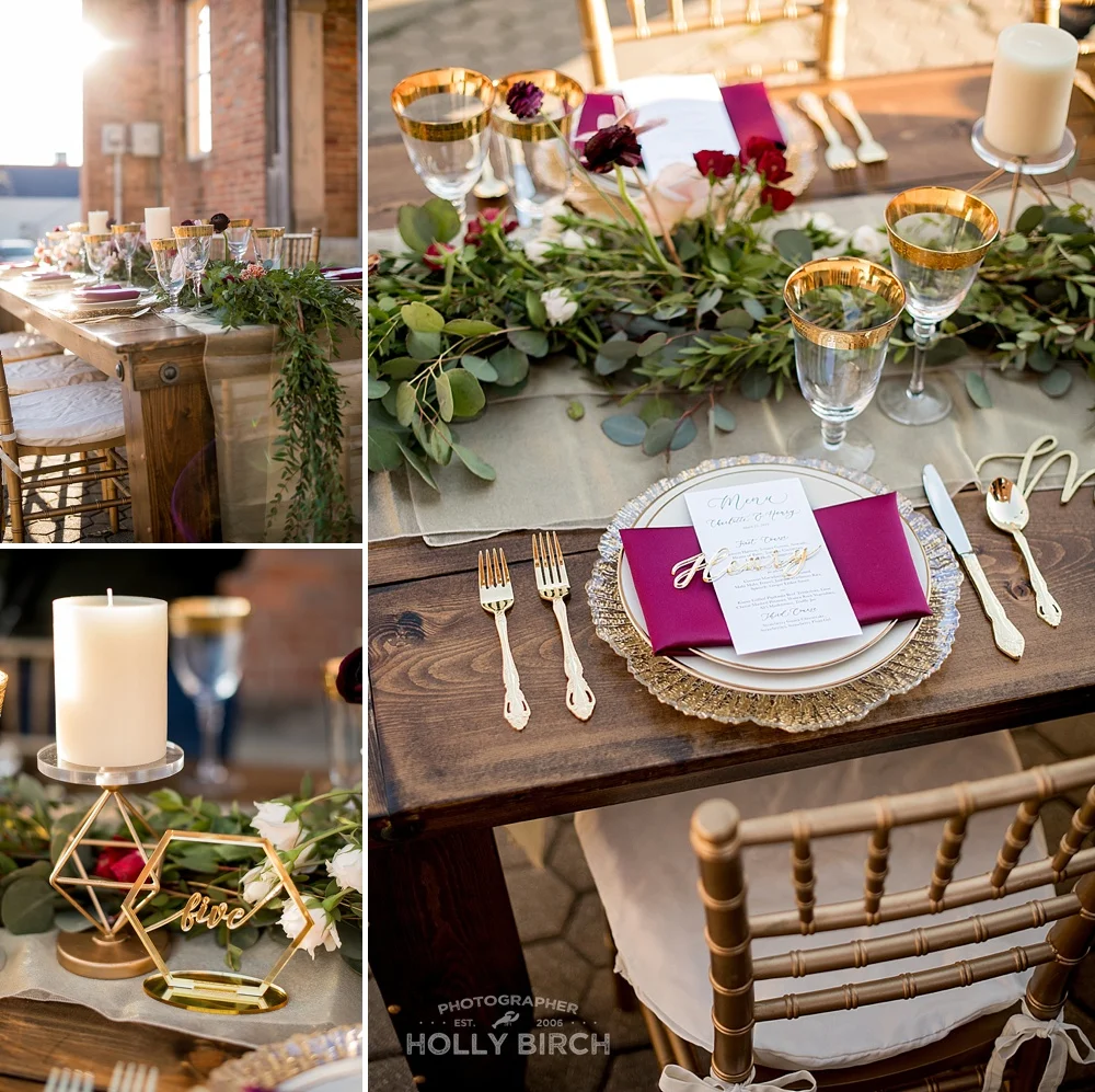 Jewel toned styled wedding shoot