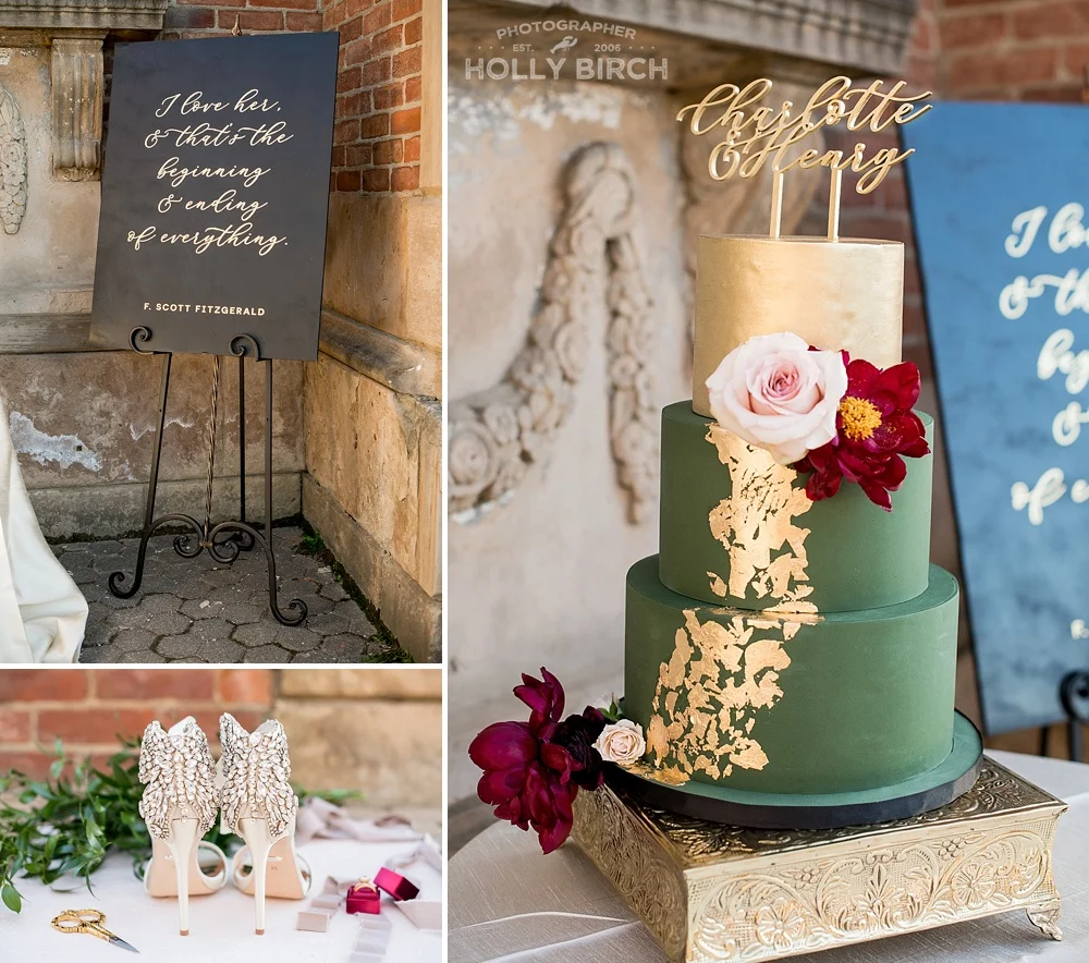 F. Scott Fitzgerald inspired wedding cake