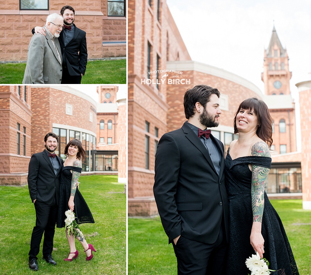 couple just married at the Champaign County Courthouse