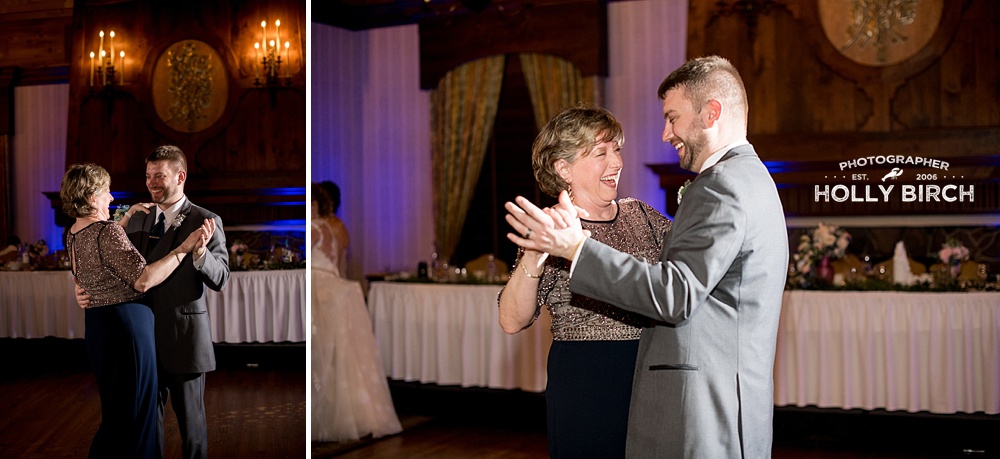 mother-son dance with off-camera flash