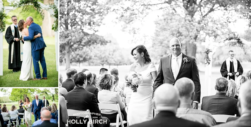 first kiss and couple's exit