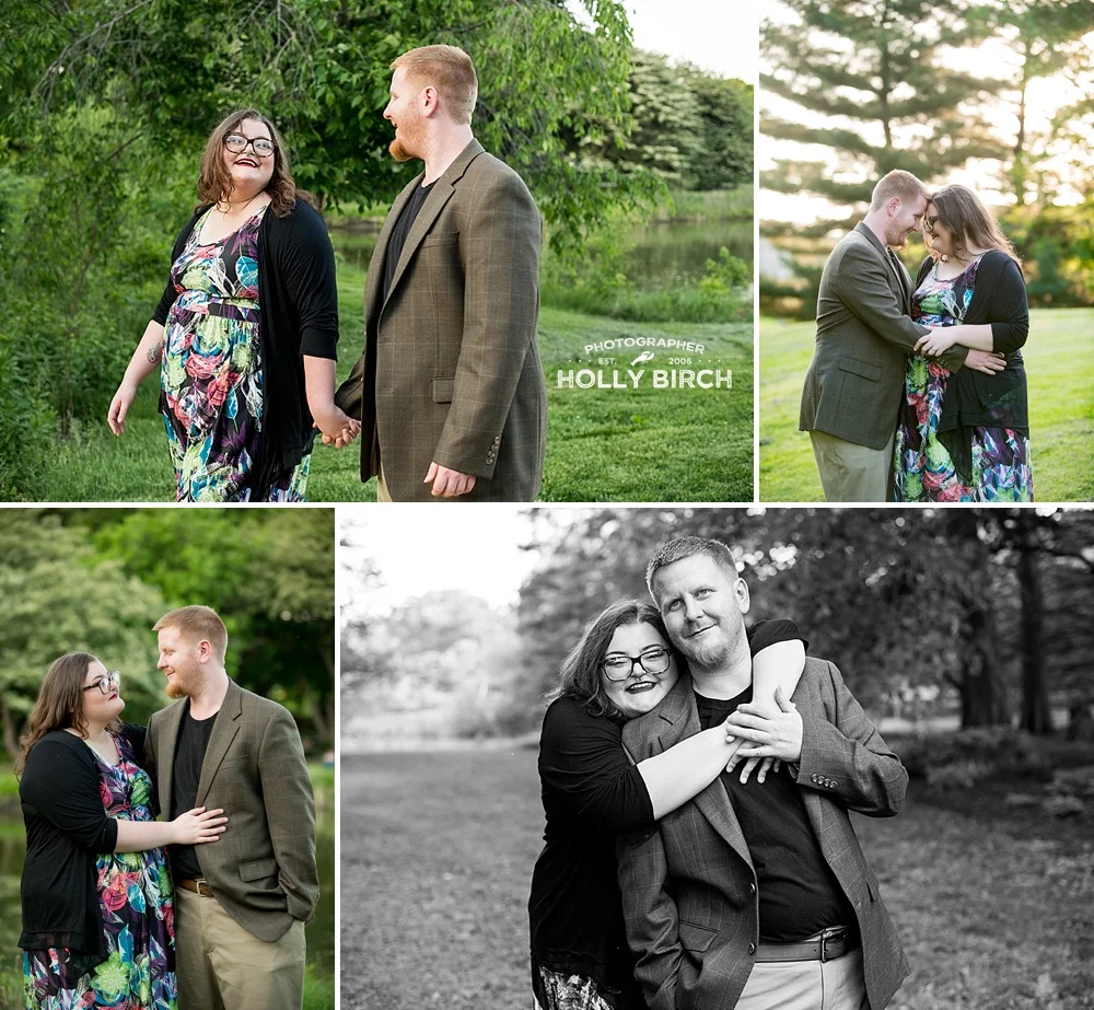 golden hour engagement session at Japan House