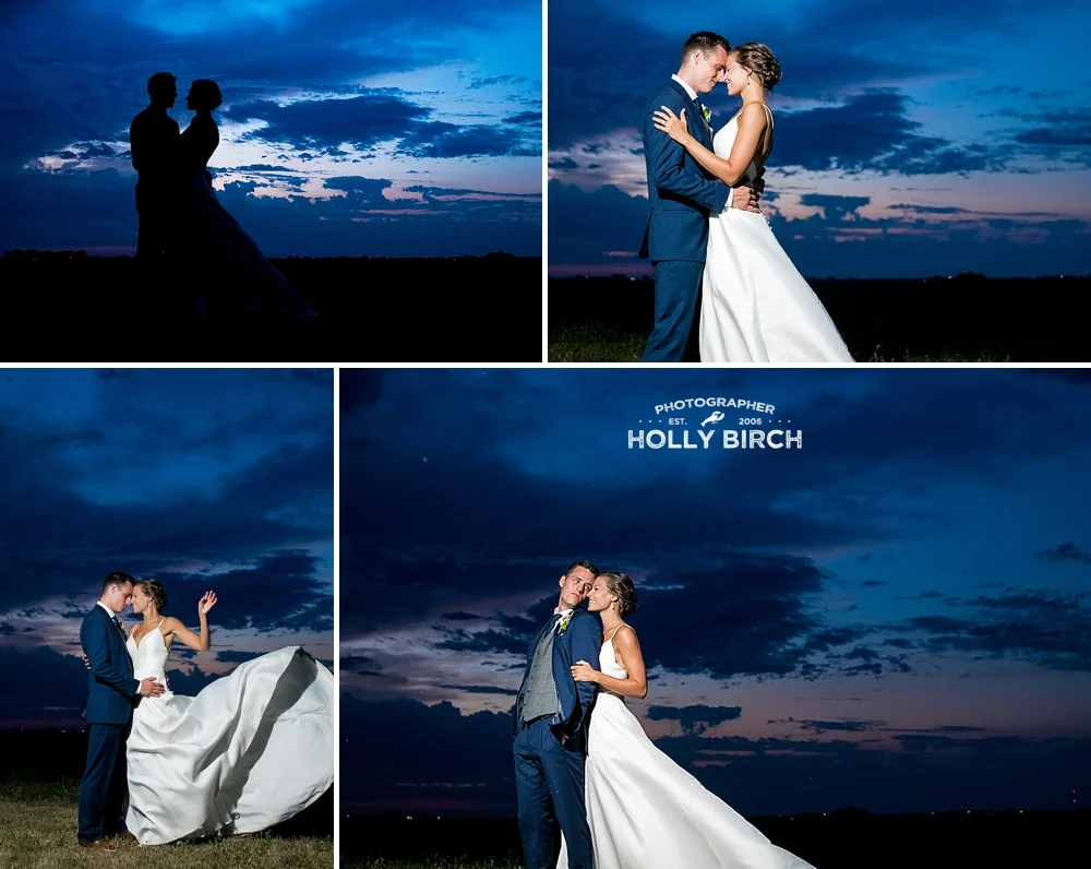 sundown photos of bride and groom with MagMod
