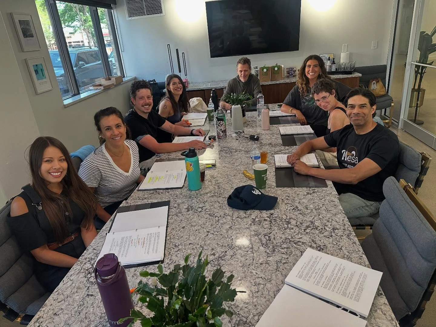 Grateful for this crew!! We packed around the table at Desk Chair in downtown Loveland to read Legacy Rats&mdash;a gritty little script that means a lot to me. Big thanks to this talented group of actors who brought it to life with heart, humor, and 