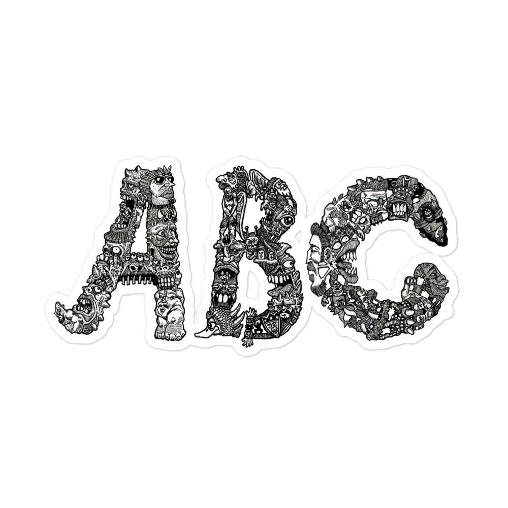 "ABC" (Bubble-free stickers)