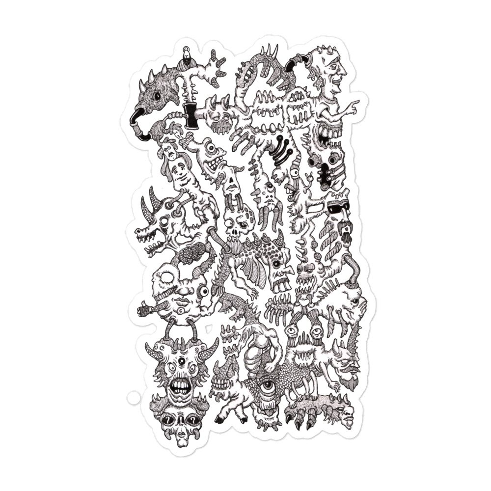 "Haloed Saint & All His Minions" (Bubble-free stickers)