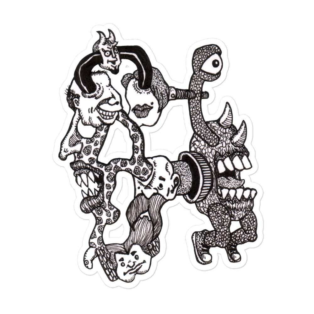 "Walk With Me" (Bubble-free stickers)