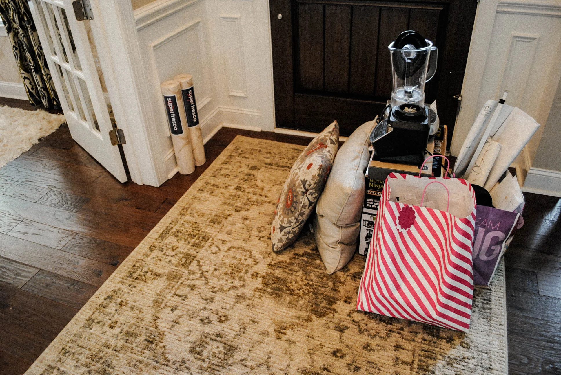 Everything I took with me - and also two rolls of wallpaper she set aside for a friend.