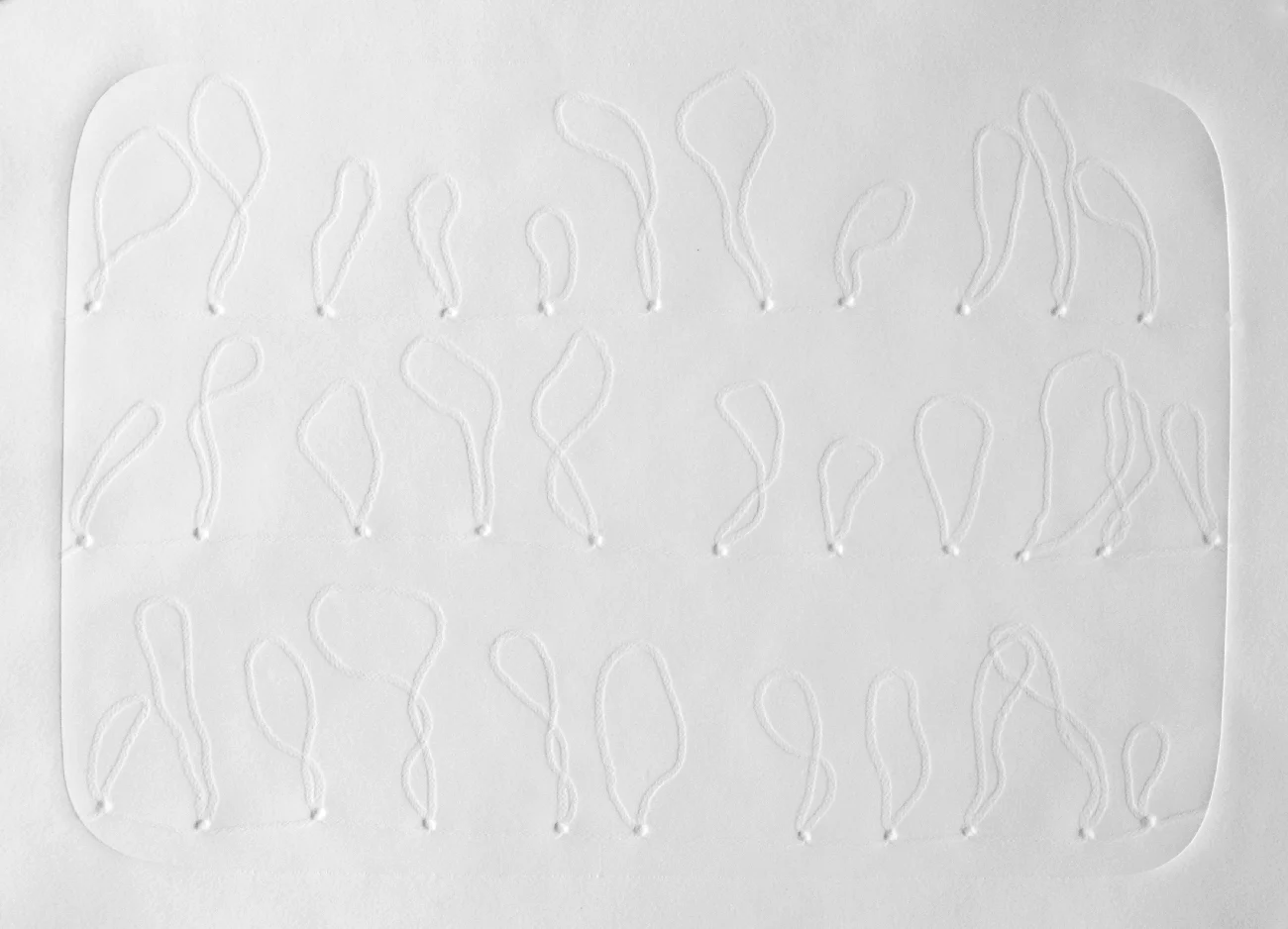 Knot embossing on Rives BFK