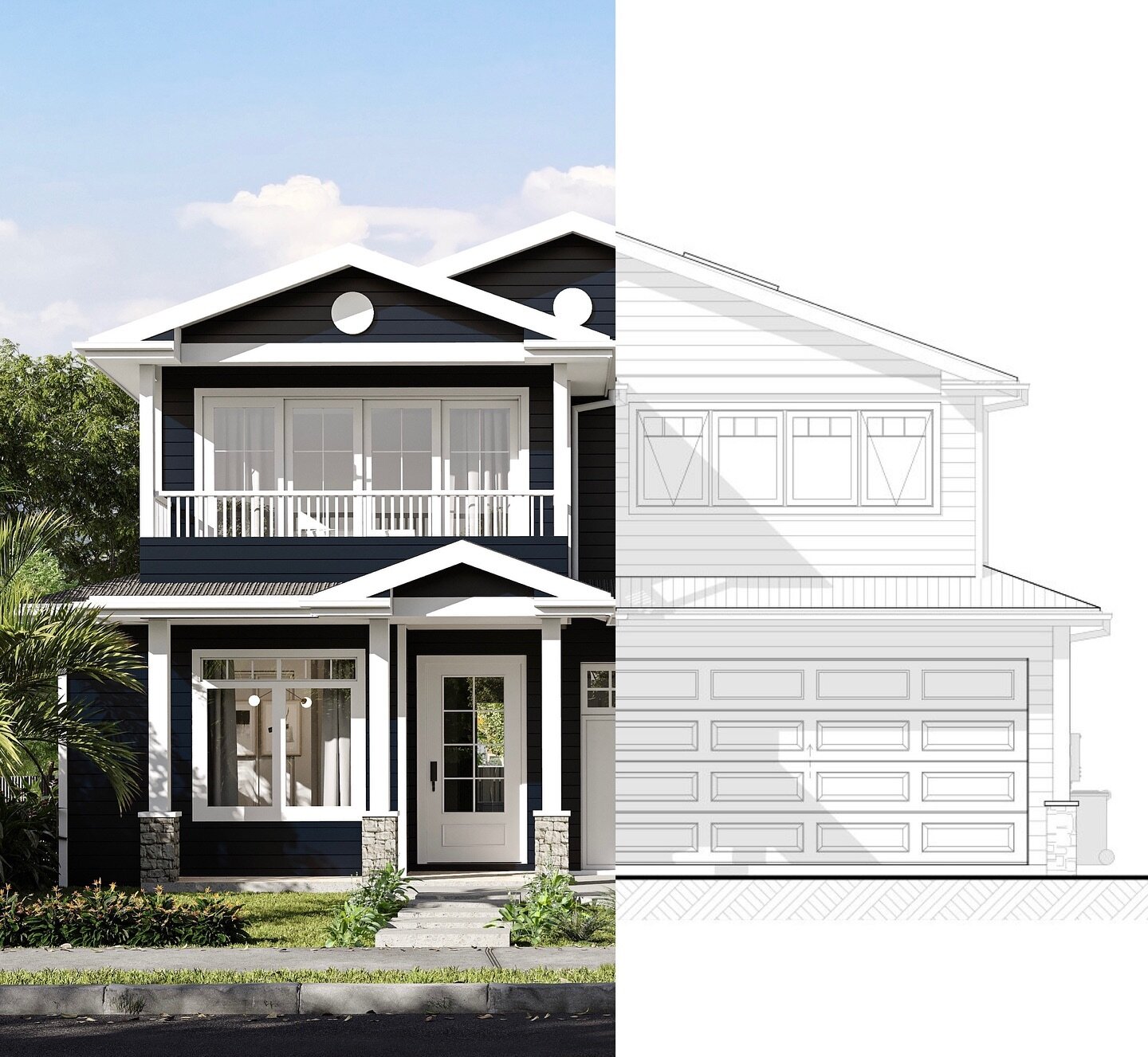Front Elevation of our new 424m2 Custom Design Two Storey Home coming soon to Mona Vale..✏️ 🏡 🌳 ☀️ 

▪️5 Bedrooms &amp; 4 Bathrooms 
▪️Open Plan Family / Dining / Kitchen
▪️Media Room
▪️Rumpus Room
▪️Butler Pantry
▪️Seperate Study 
▪️Covered Alfres