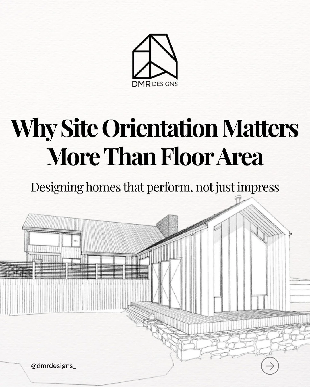 Bigger doesn&rsquo;t always mean better. 🏡
One of the most overlooked factors in residential design is&nbsp;site orientation. A home that responds properly to the&nbsp;sun, prevailing breezes, privacy, and views&nbsp;will always outperform a larger 