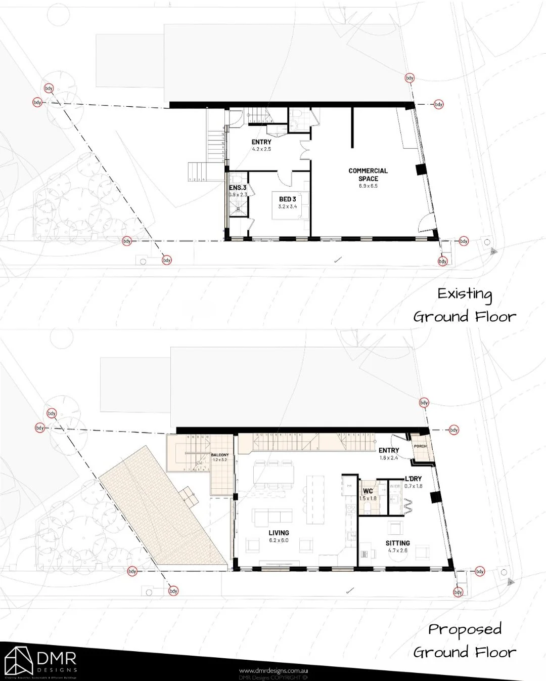 🏡 Glenmore Rd, Paddington | Shopfront &rarr; Luxury Terrace

A transformation in the making &mdash; converting an existing shopfront commercial property into a high-end terrace home.

Swipe to see the existing vs proposed floor plans and how strateg