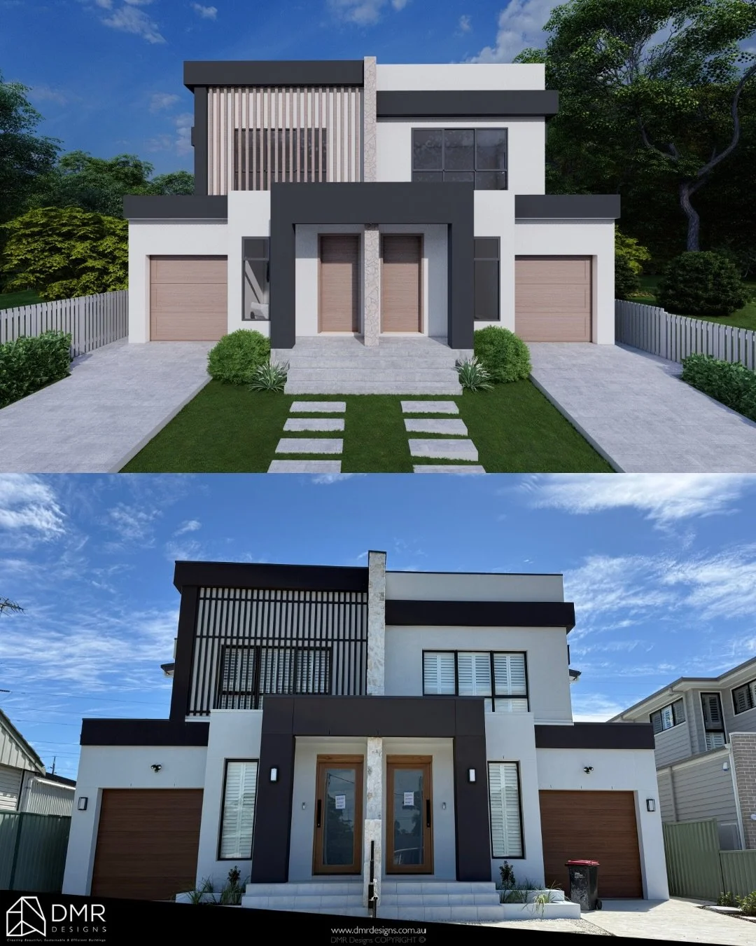 🏡 Dual Occupancy | Cambridge Park

From concept to reality. ✨

Swipe through to compare the original 3D renders with the completed build and see how this dual occupancy came to life.

Designed to maximise space, privacy, and functionality, each dwel