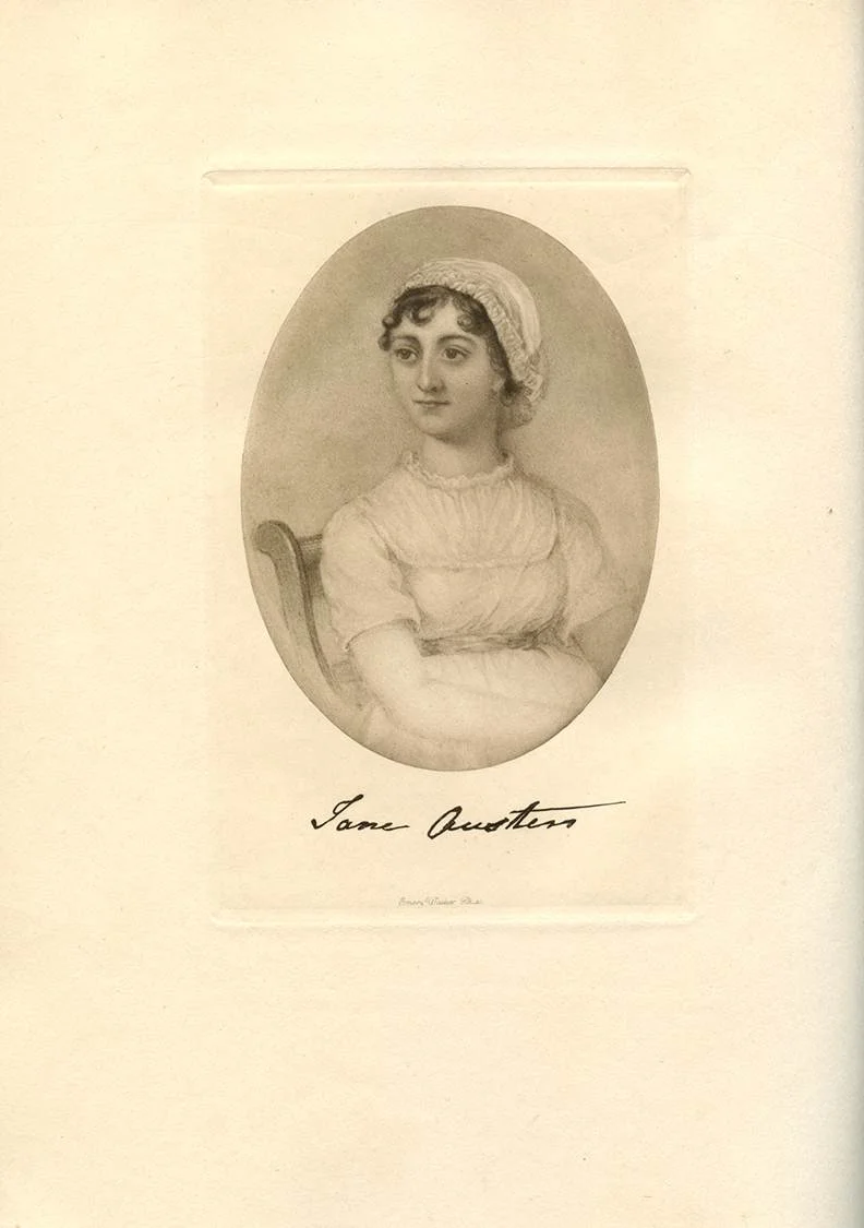 Jane Austen as shown in ' Chawton Manor and It's Owners - A Family Record ' by Montagu George Knight and William Austen Leigh, 1911. Image copyright: Caroline Jane Knight