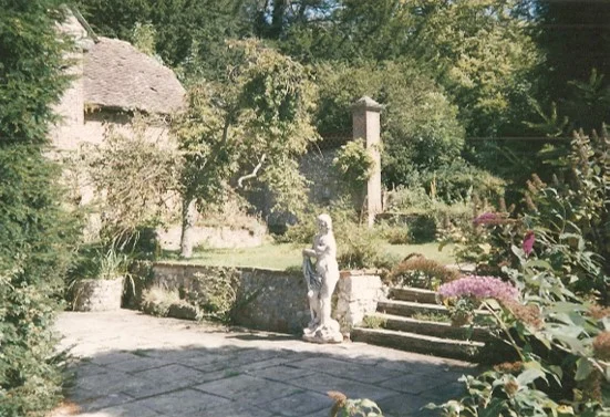 Eve in the library terrace at Chawton House, 1987. Photo copyright Jeremy Knight
