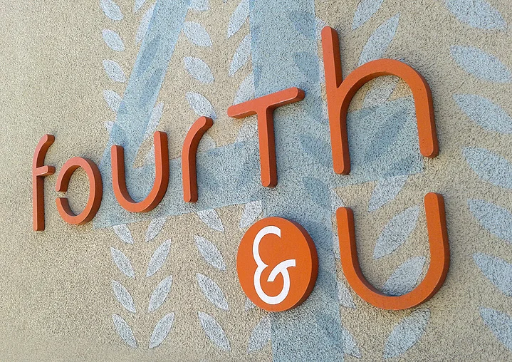 Aluminum Lettering with painted background