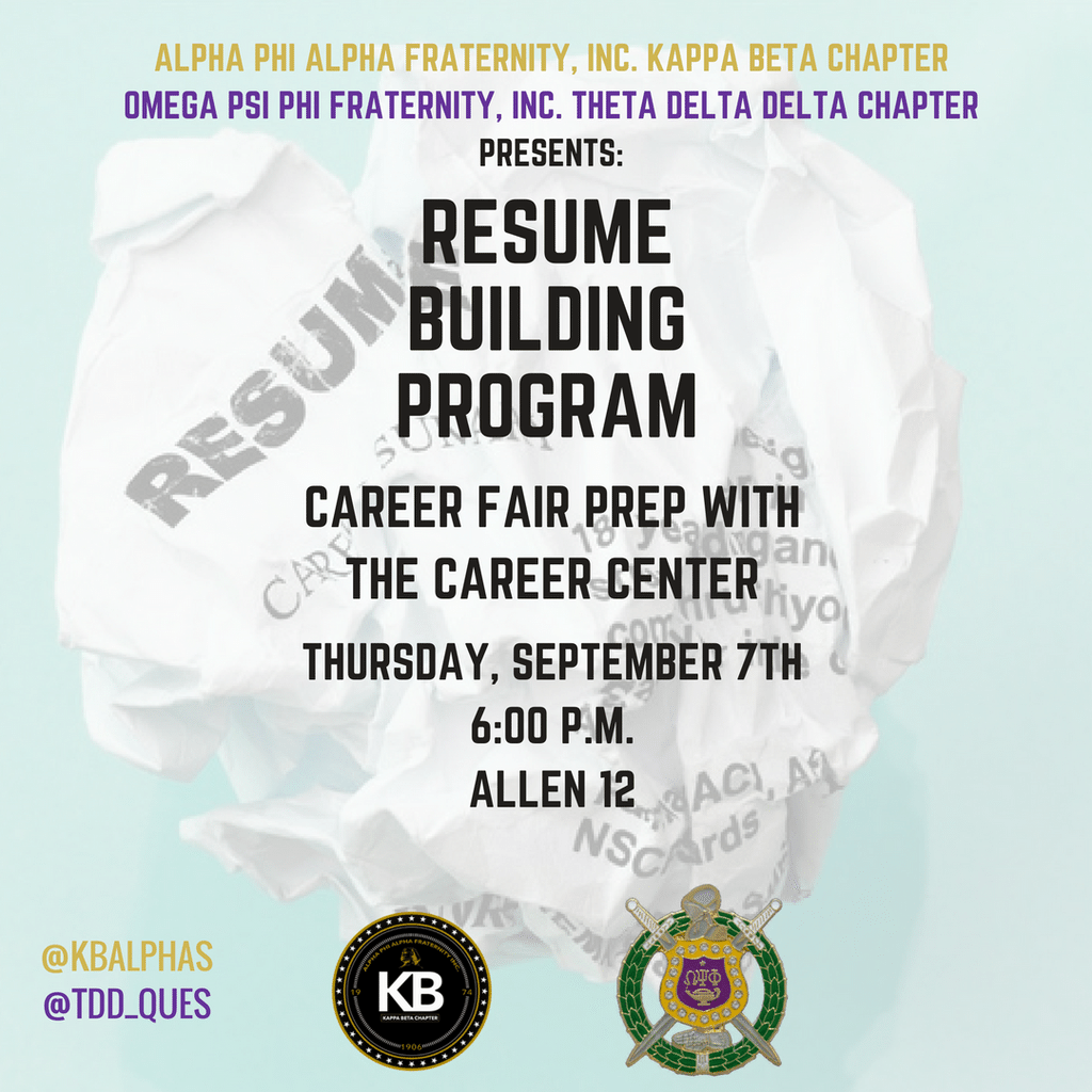 Resume Building Program W/ the TDD QUES