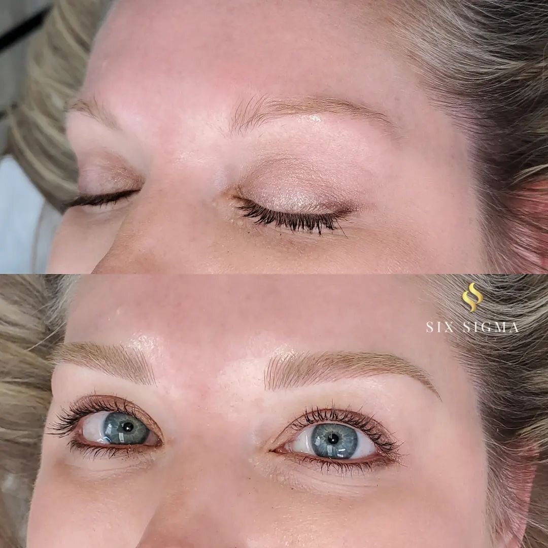 Our signature Duo of microblading and soft shading in the pigment color Electric Blonde 🪄✨️

#blondemicroblading #blondebrows #sixsigmabeauty #microshadingct #microblading