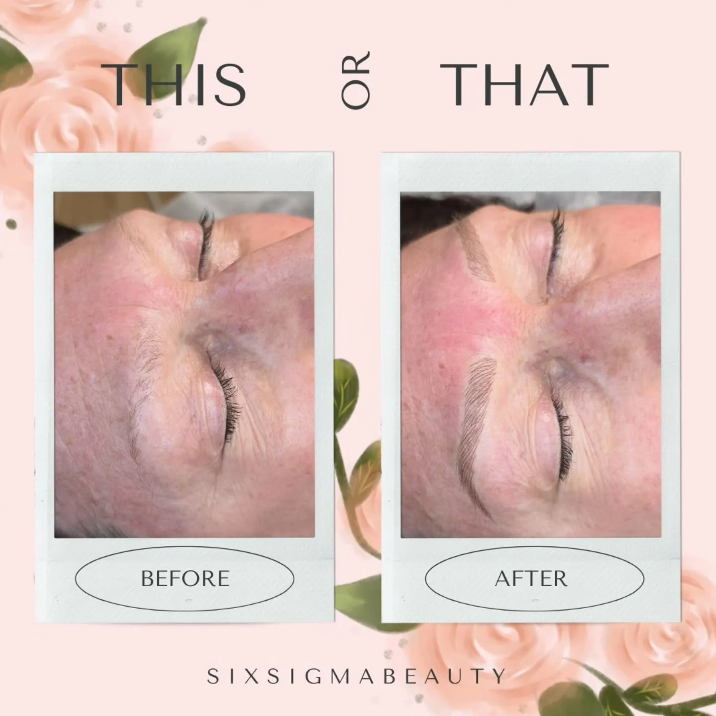 Perfectly natural brows that stay put through every season! This is before and immediately after the Duo, our popular combo of hair strokes &amp; soft shading. For more information, please give us a call or book an in-person Tea Time Consultation! 🍵