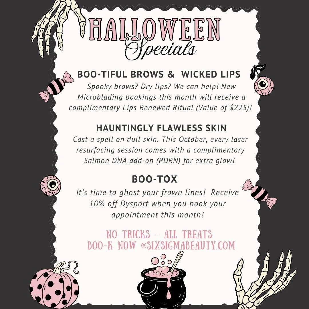 No Tricks - Just Treats (and flawless skin 🎃)

This October, our cauldron&rsquo;s brewing something BOO-tiful 👻
Here&rsquo;s what&rsquo;s inside our Halloween Specials - AVAILABLE ALL MONTH LONG!

BOO-TIFUL BROWS &amp; WICKED LIPS
Don't let spooky 
