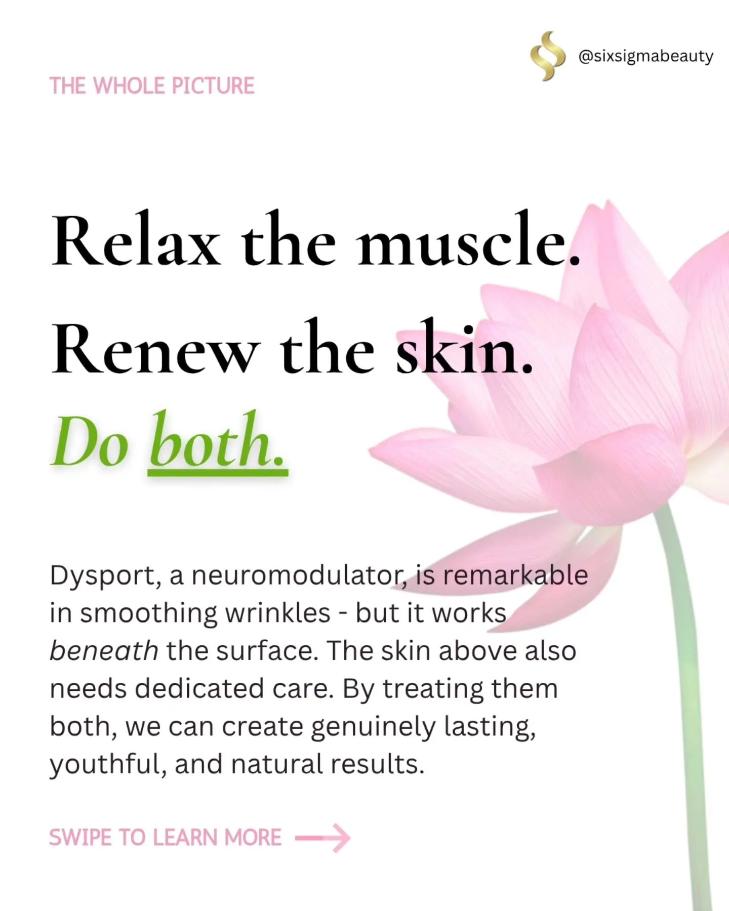 Your Dysport is working hard beneath the surface but what about the skin on top? 

True anti-aging care requires a ritual, not a single treatment. Laser resurfacing, microchanneling, curated skincare and SPF don't just complement your neuromodulator 