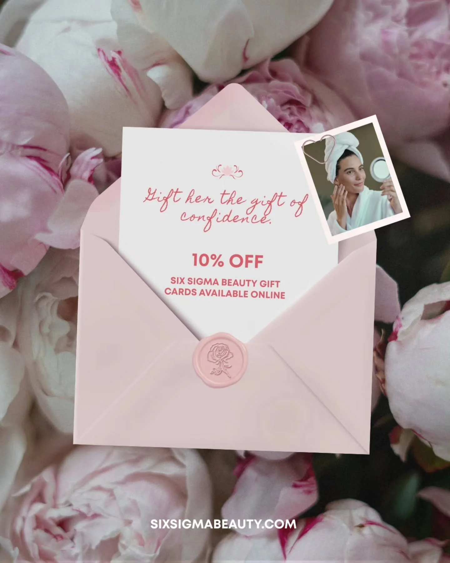 This Mother's Day, give her the gift of CONFIDENCE 💕
Six Sigma Beauty Gift Cards are now available online &mdash; and for a limited time, enjoy 10% off! 

Because she deserves to feel beautiful, every single day.

🛍️ Link in bio or purchase at SixS
