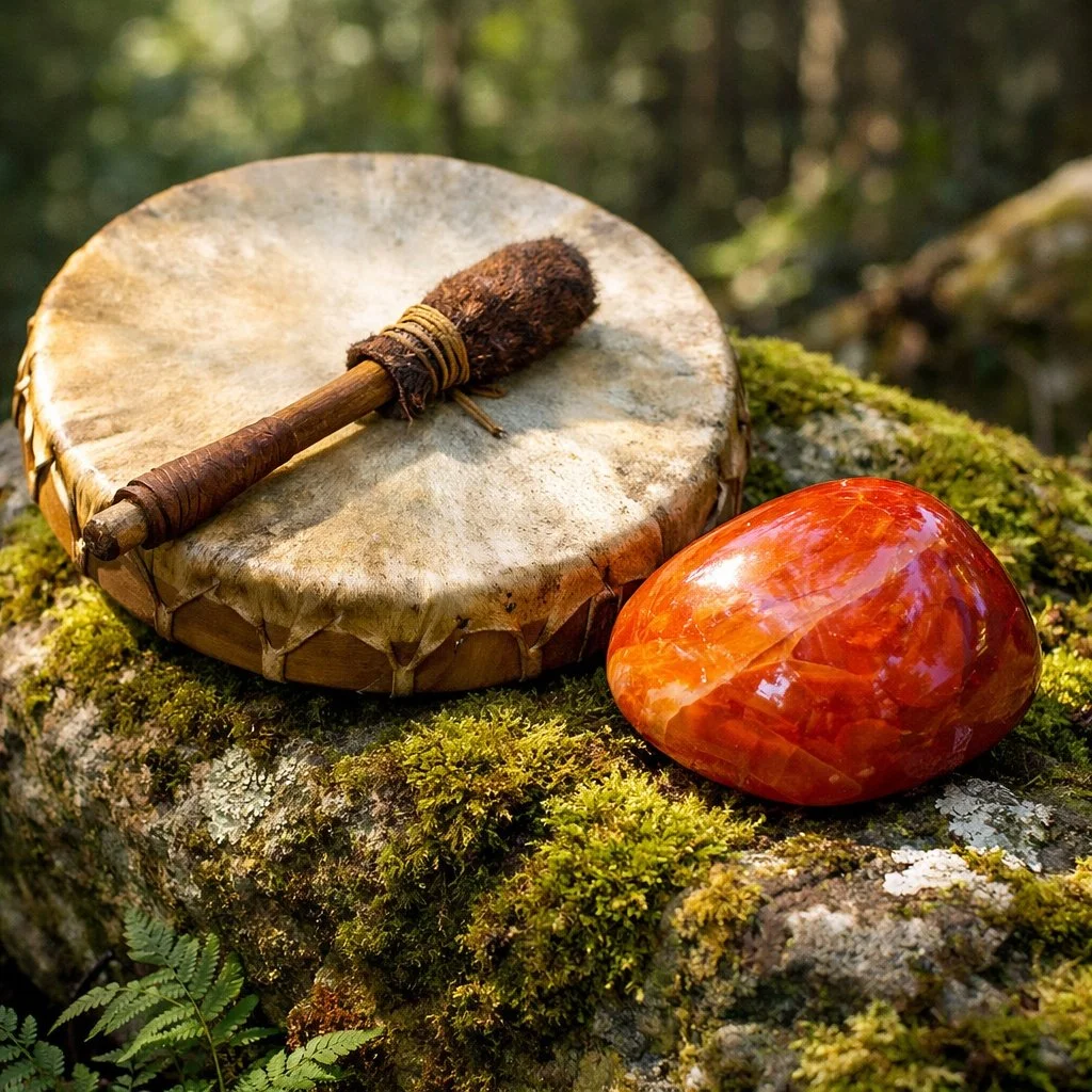 Crystal Drum Trance with Carnelian at Enchanted Earth