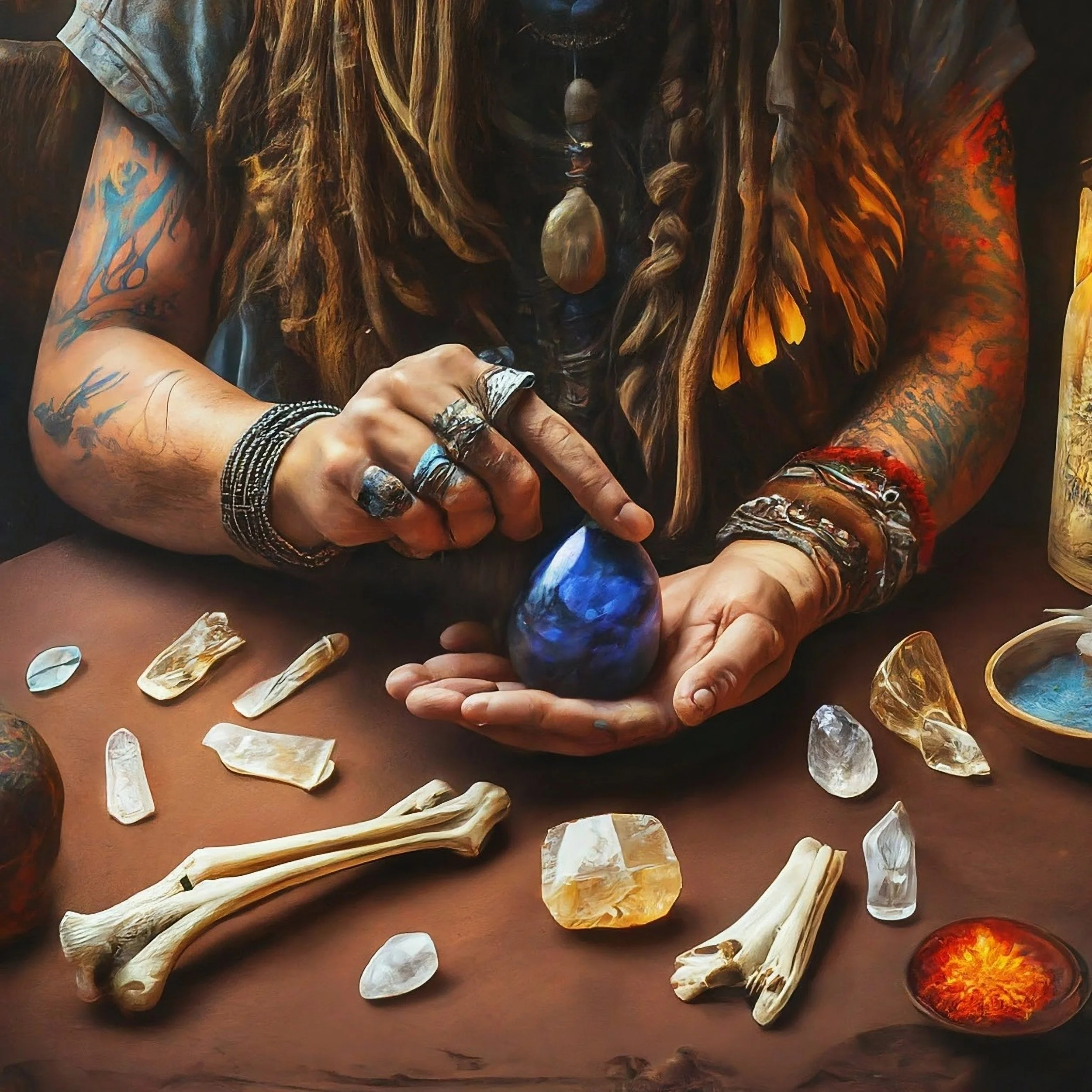 Stones Bones and Teeth readings at the Hemet Sprit Fair