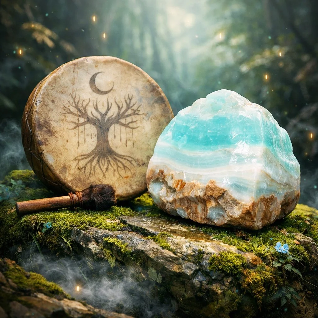 Crystal Drum Trance with Caribbean Calcite