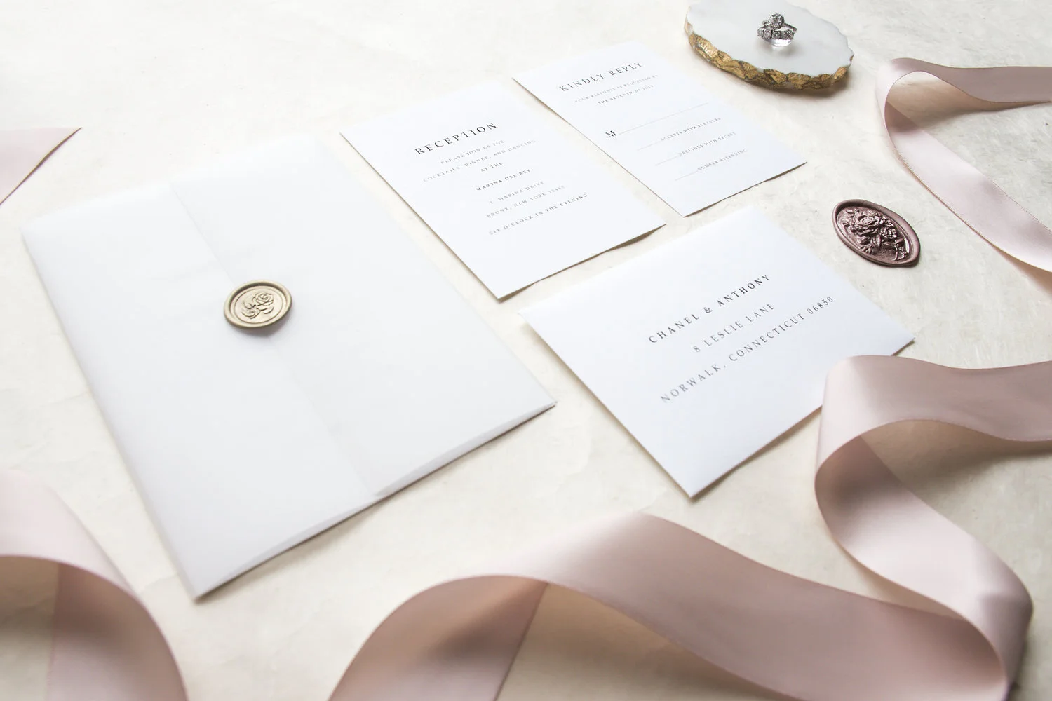 The Chanel Wedding Invitation Design By Creationari Graphic Design Studio In Fairfield Nj Creationari Custom Wedding Invitation Company In Fairfield Nj 07004 Call 201 417 3898