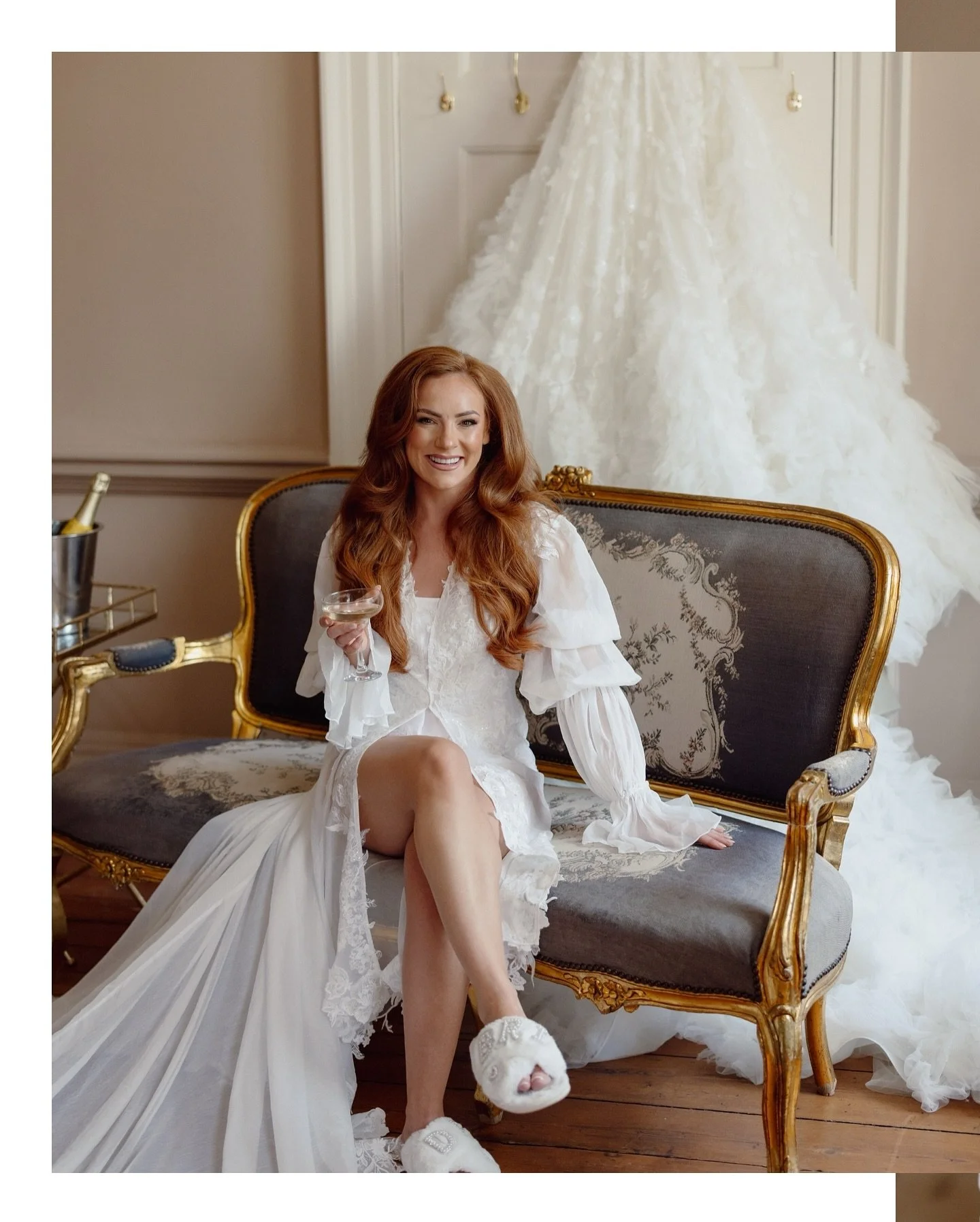 Our beautiful bride @itsredredred in a custom @creationaribridal robe on her wedding day ✨
It was such an honor to work with Nicole on the design of her bridal robe. She is a beautiful soul inside + out. We are so happy for her and @markangels as th